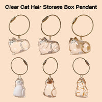 Dog Hair Memorial Keychain - Pet Fur Keepsake Storage Capsule
