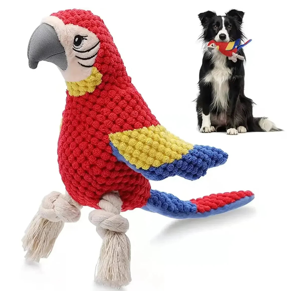 Indestructible Plush Parrot Toy