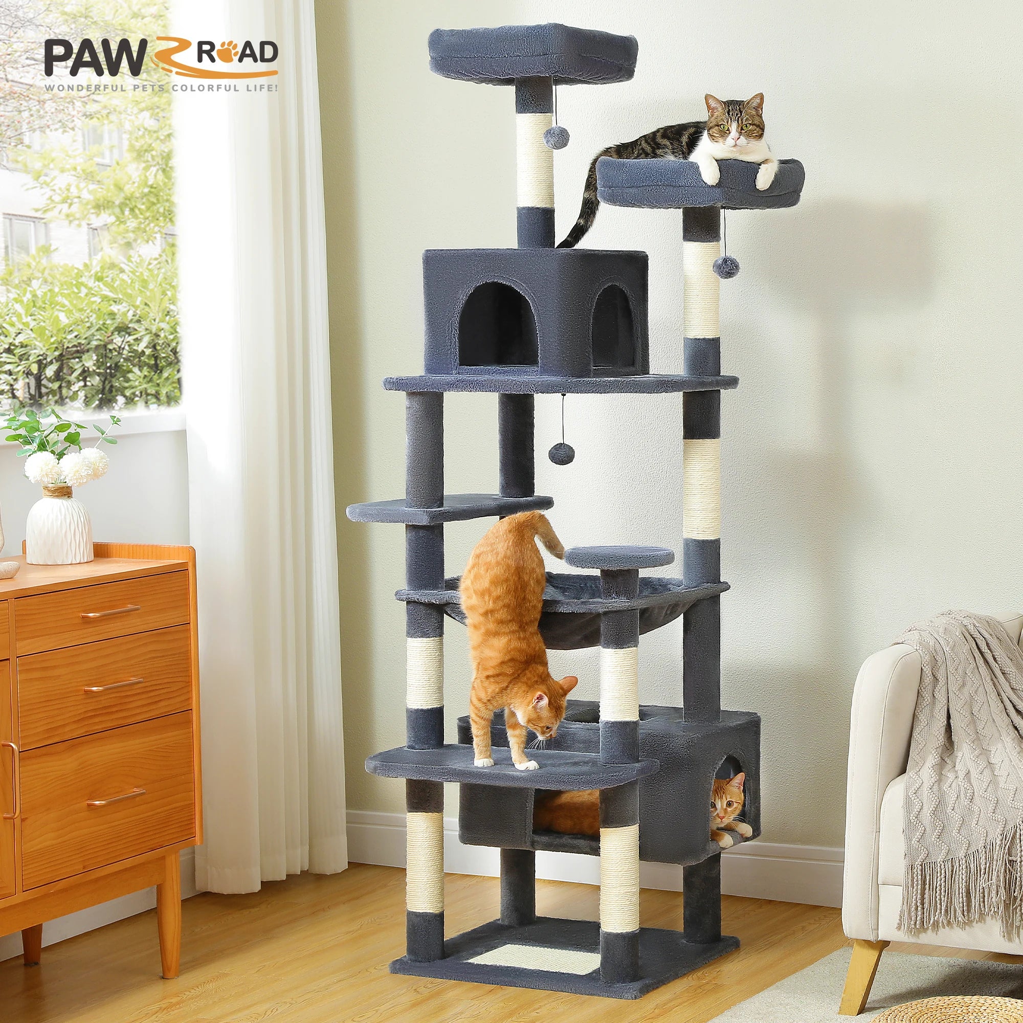 Spacious Multi-Level Cat Tower