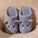 Cartoon Cat Winter Plush Slippers