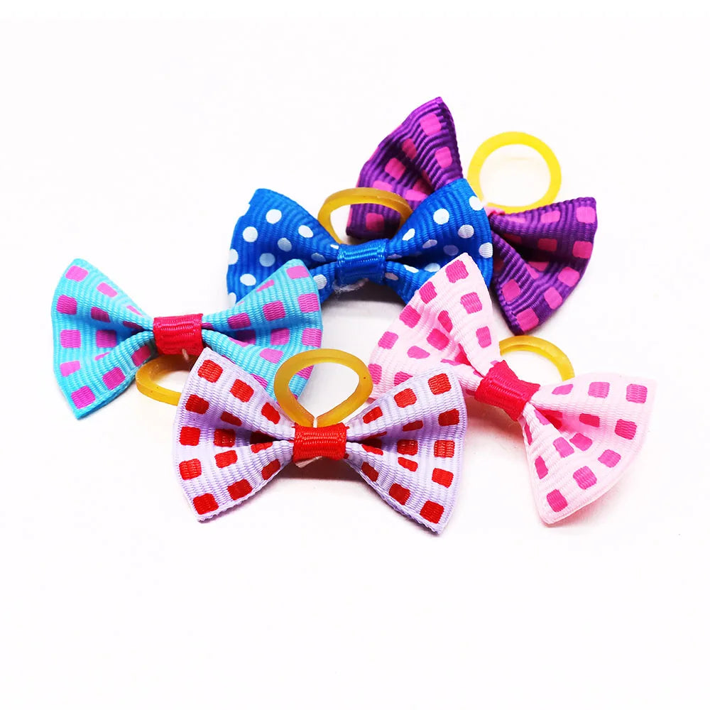 Adorable Dog Hair Bow Set - 30 Piece Grooming Accessories