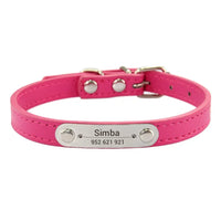 Personalized Engraved Leather Dog Collar