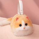 One Shoulder Bag Female Design Small Man Messenger Bag Versatile Hand Made Autumn and Winter Plush Cute Cat Bag by Tail chasers