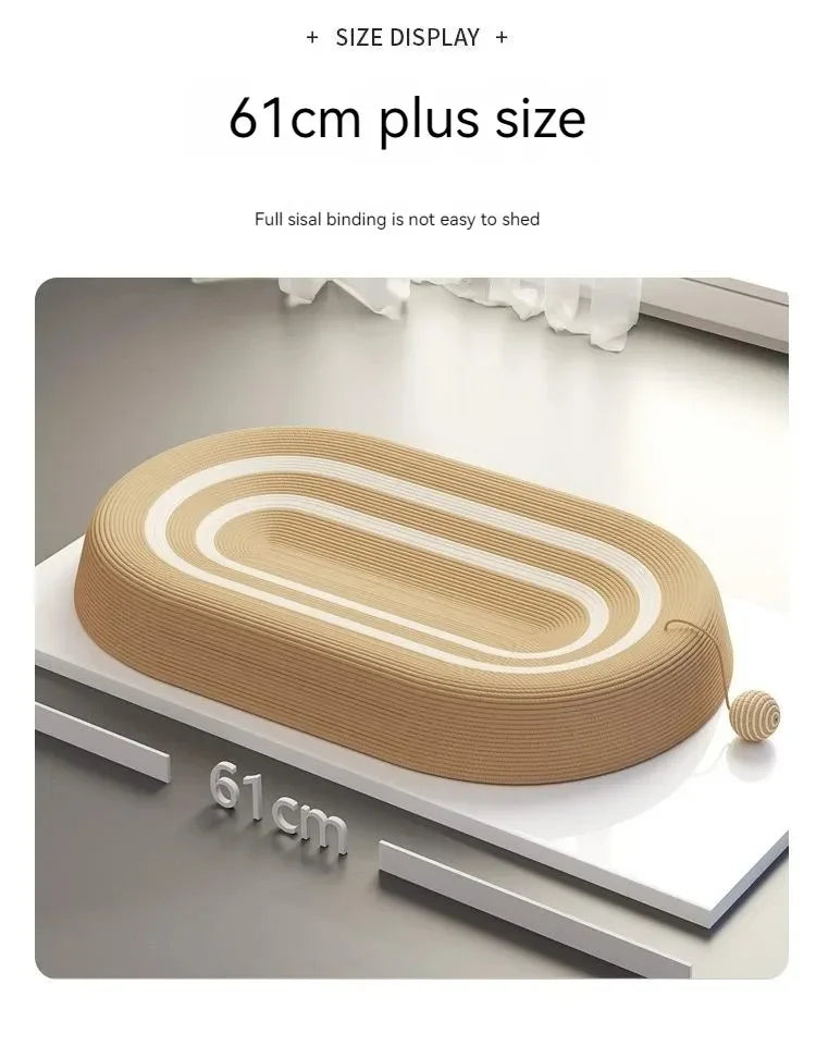 Cat Recliner Lounge - Portable Sisal Scratching Sofa