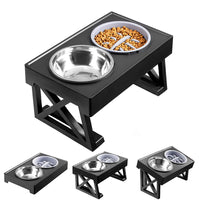 Adjustable Height Elevated Dog Bowls