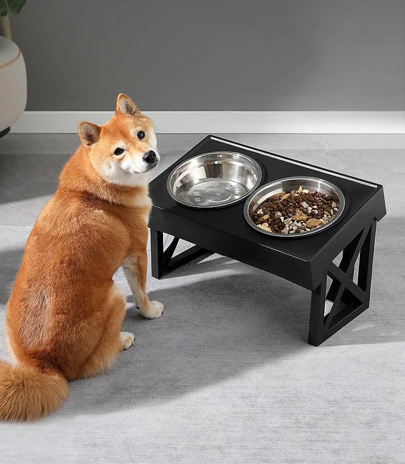 Adjustable Height Elevated Dog Bowls