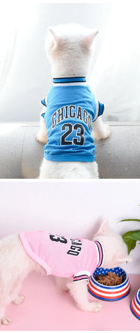 Mesh Breathable Dog Basketball Jersey - Summer Cooling Vest