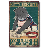 Funny Coffee Cat Sign by Tail chasers