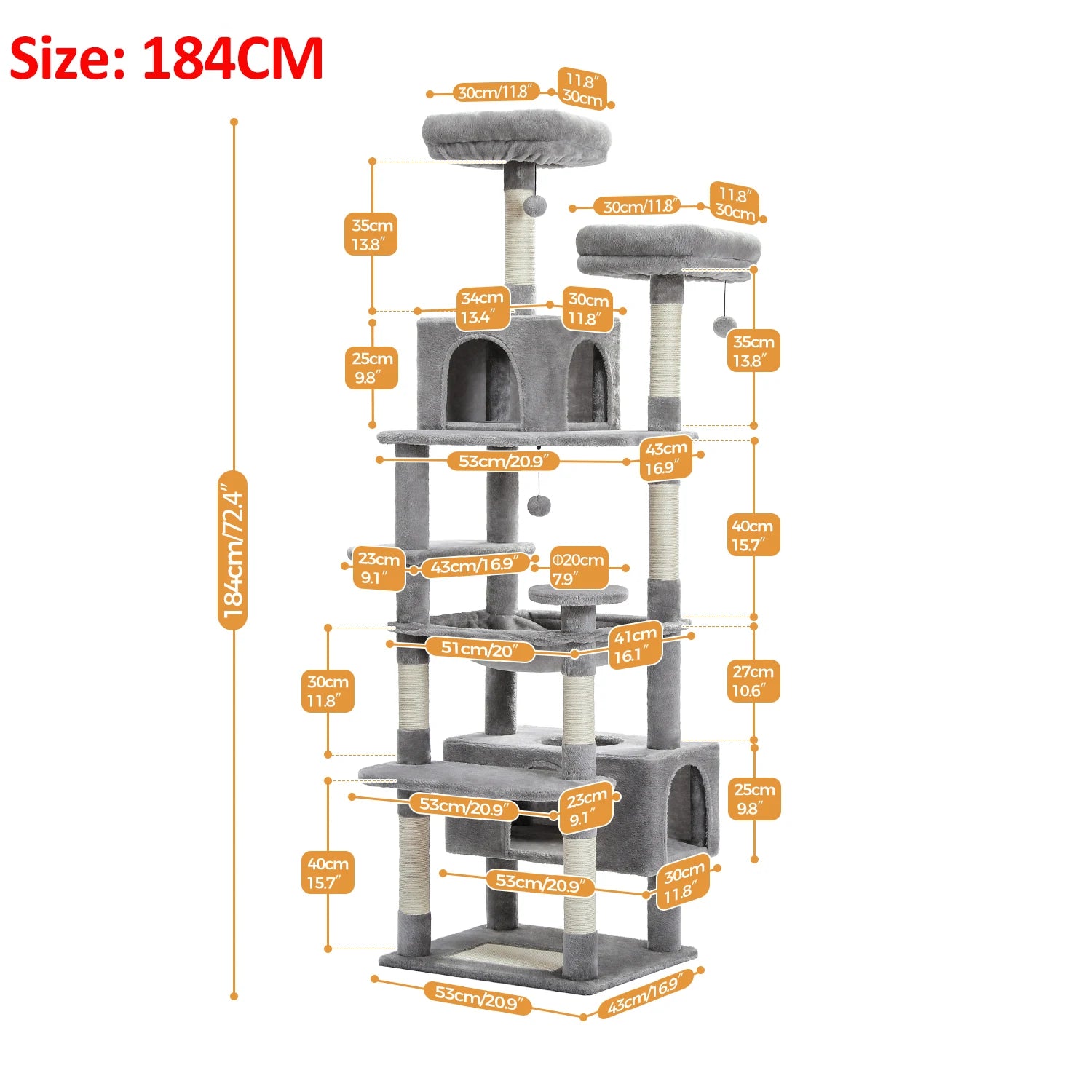 Spacious Multi-Level Cat Tower