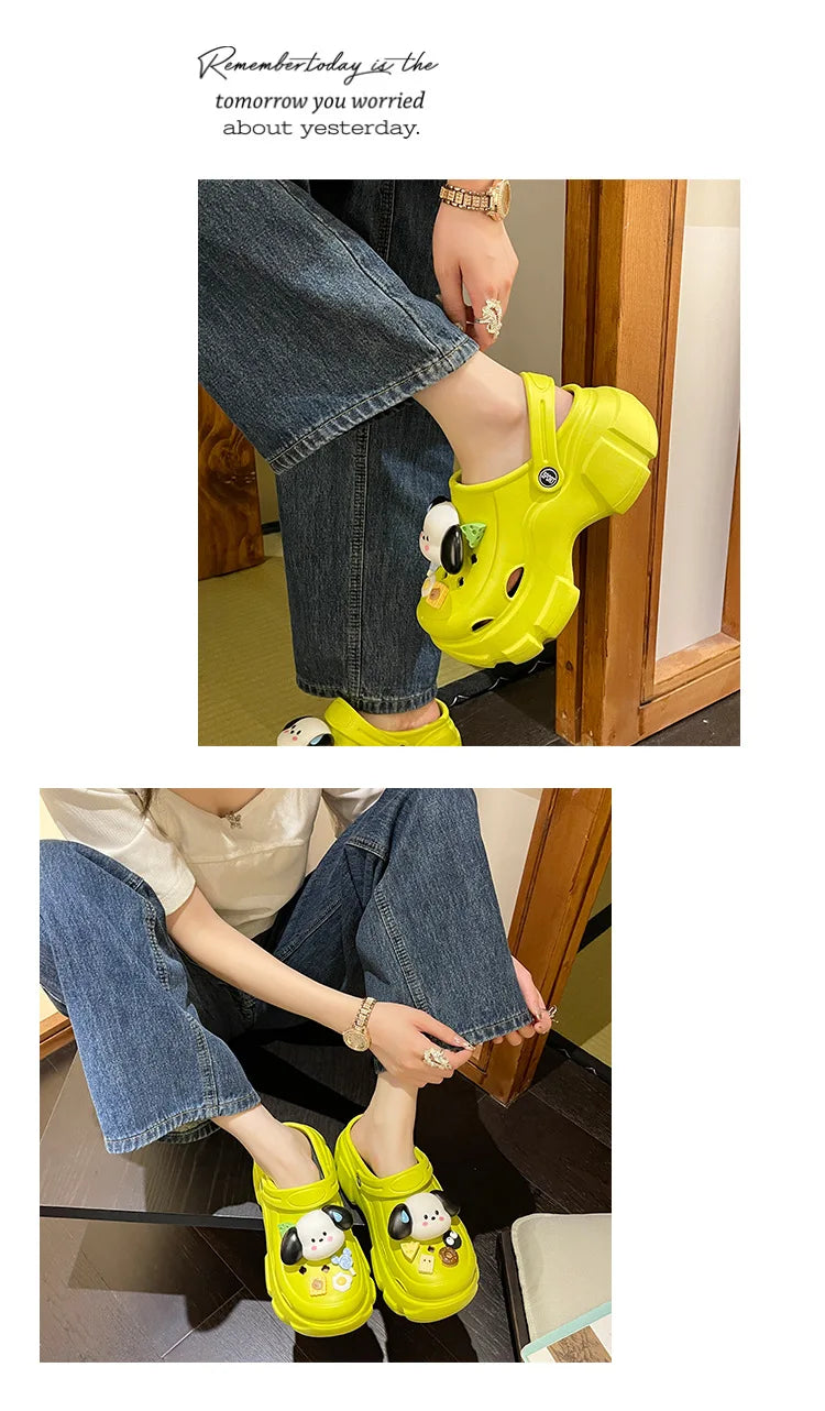 🌸 Cinnamoroll Platform Sandals - Kawaii Thick Sole Summer Paradise for Women