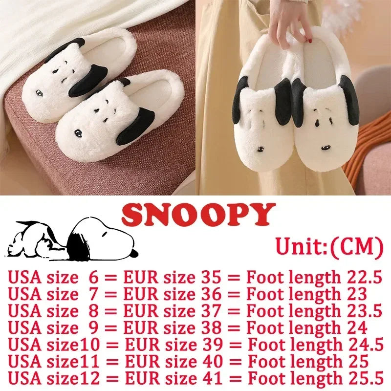 🐕 Snoopy Kawaii Plush Slippers - Nostalgic Winter Warmth for Peanuts Lovers