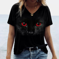Kawaii Cat V-Neck