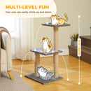 Multi-Level Cat Activity Tree with Scratching Posts & Hammock