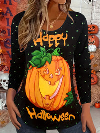 🖤 Women's Halloween Black Cat Long Sleeve T-Shirt - Mystical Gothic Streetwear