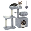 Multi-Level Cat Activity Tree with Scratching Posts & Hammock