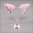Cat Ear Cosplay Costume Set - Anime Headband & Claw Gloves with Bell