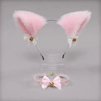 Cat Ear Cosplay Costume Set - Anime Headband & Claw Gloves with Bell