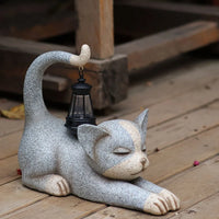 Solar Cat Garden Light - Adorable Outdoor Statue with Auto-Glow
