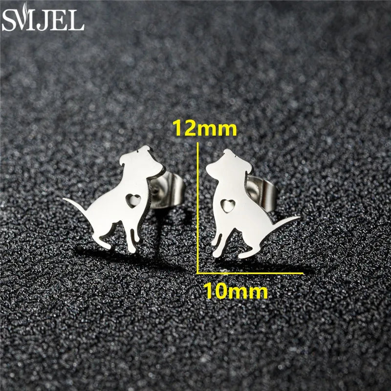 Dog Breed Cartoon Stud Earrings - Dachshund, Corgi & Chihuahua Designs