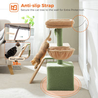 Multi-Level Cat Activity Tree with Scratching Posts & Hammock