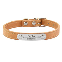 Personalized Engraved Leather Dog Collar