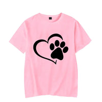 Luminous Dog Paw T-Shirt - Glow-in-Dark 90s Harajuku Style
