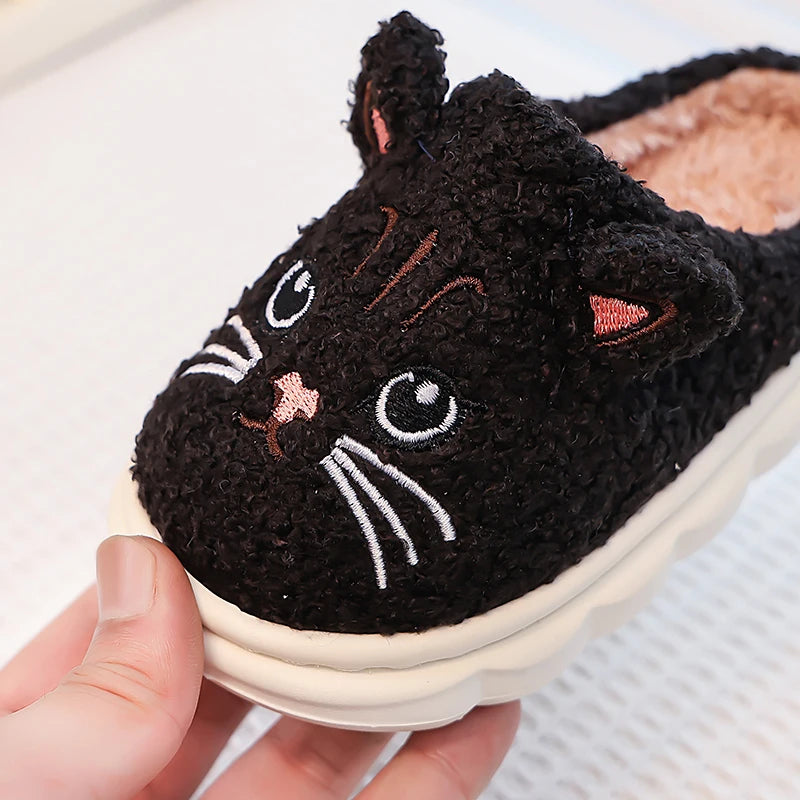 Cozy Winter Cat Slippers
