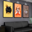 Cute Cats & Dogs Wall Art Poster - Waterproof