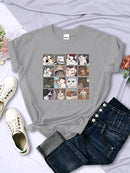 Animal Dog Cat Harajuku T-Shirt - Trendy Summer Sport Style Women's Top