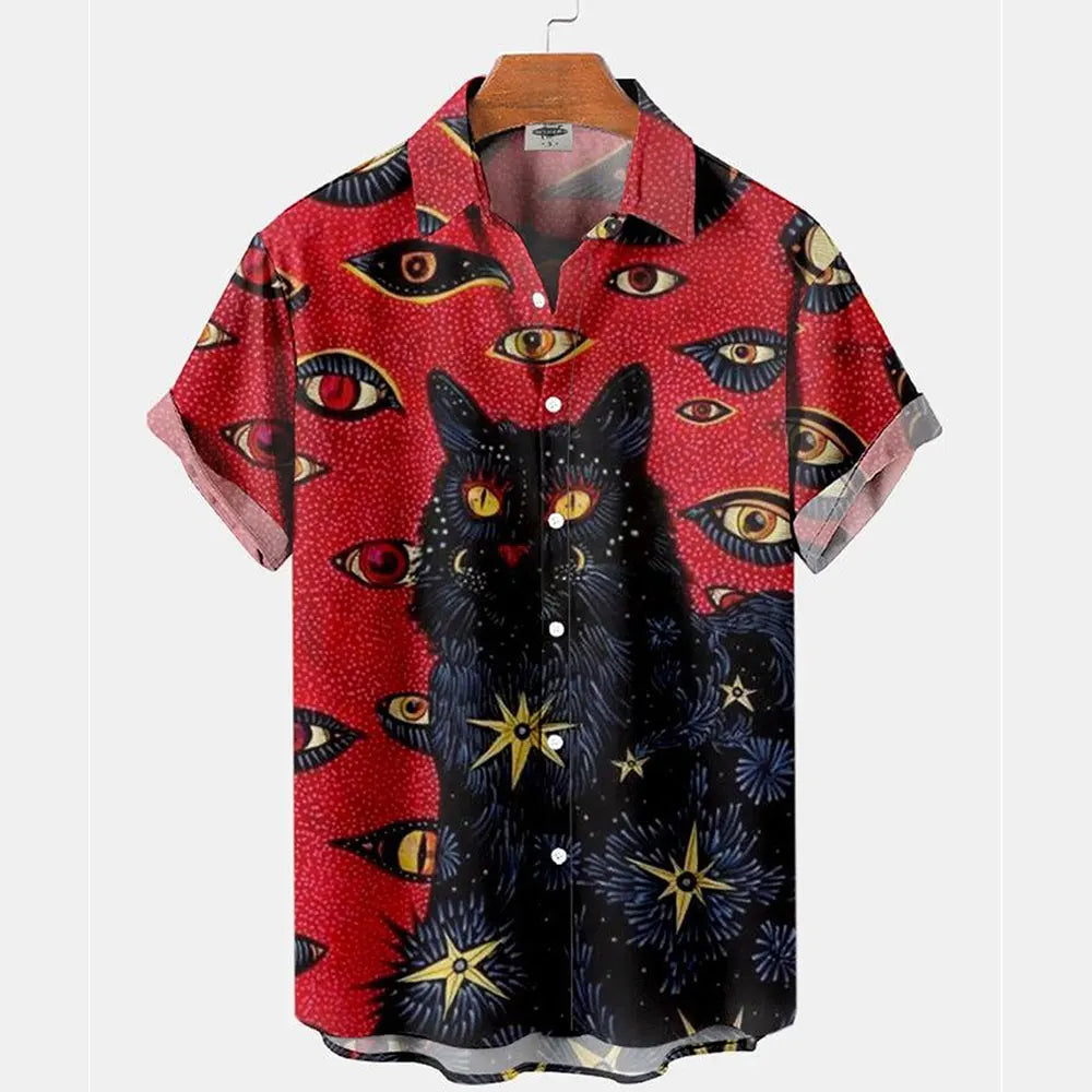 Hawaiian Shirt Vintage Anime Beach Style