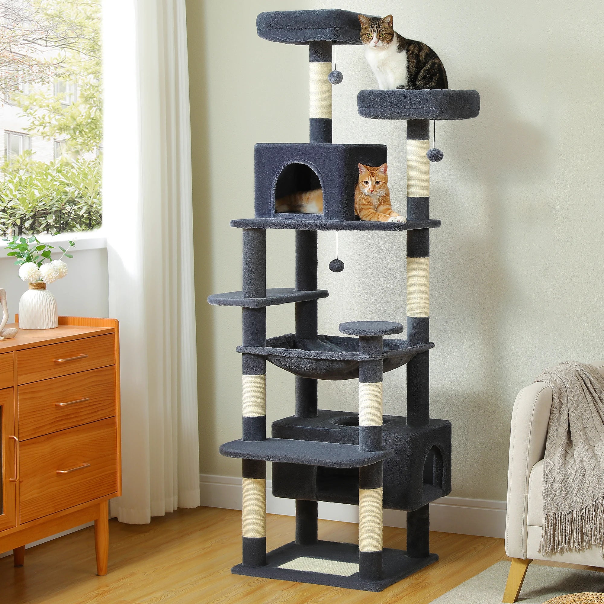 Spacious Multi-Level Cat Tower