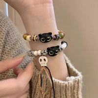 Cartoon Cat Charm Bracelet - Y2K Style