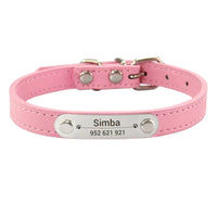 Personalized Engraved Leather Dog Collar
