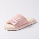 Cat Platform Linen Slippers