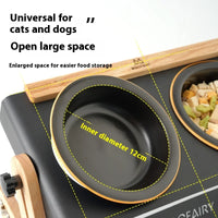 Elegant Chinese-Style Adjustable Pet Bowl by Tail chasers