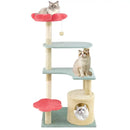 49-Inch Tall Multi-Level Floral Kitten Tower Perch by Tail chasers