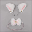 Cat Ear Cosplay Costume Set - Anime Headband & Claw Gloves with Bell