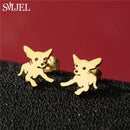 Dog Breed Cartoon Stud Earrings - Dachshund, Corgi & Chihuahua Designs