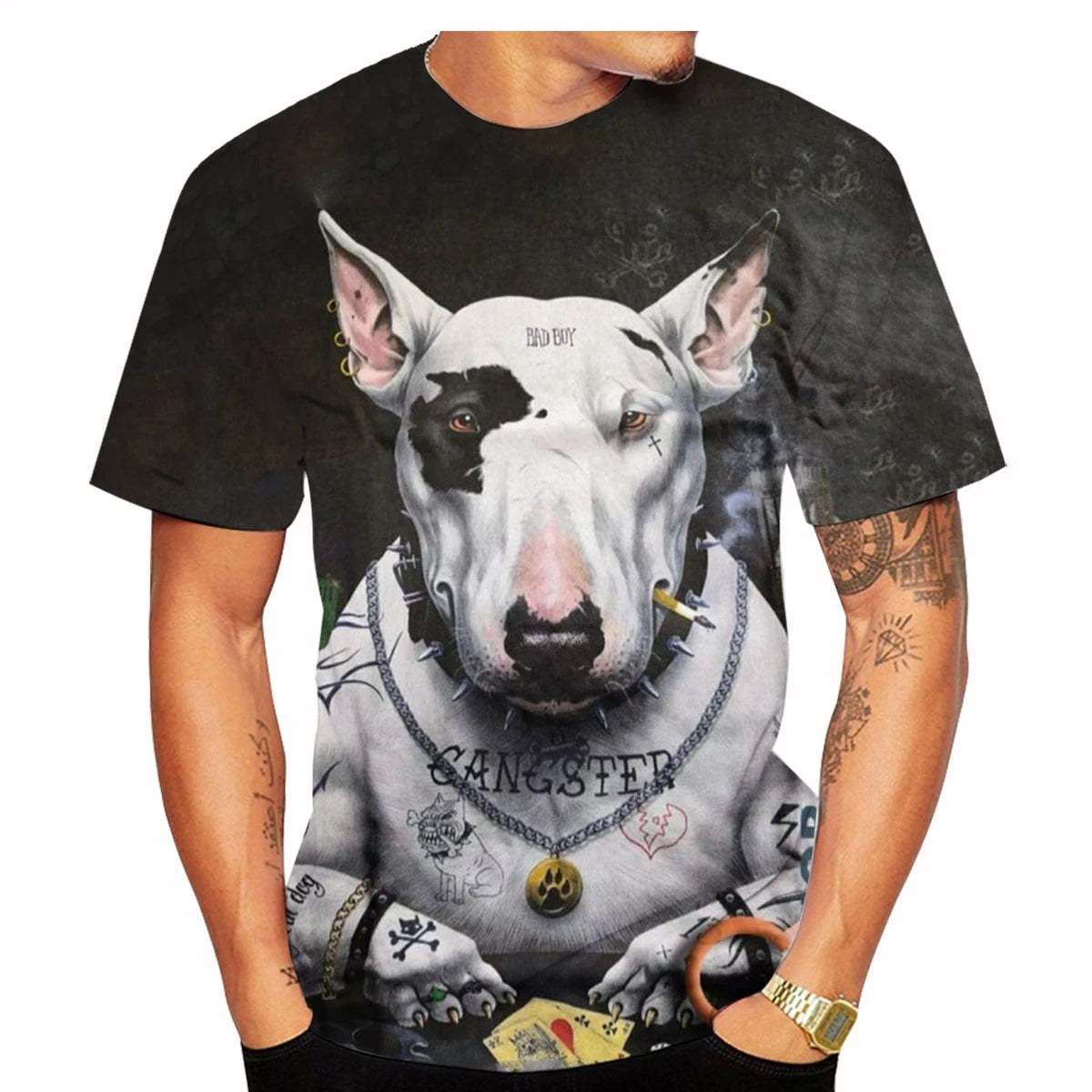 Bull Terrier 3D Print T-Shirt - Streetwear Fashion