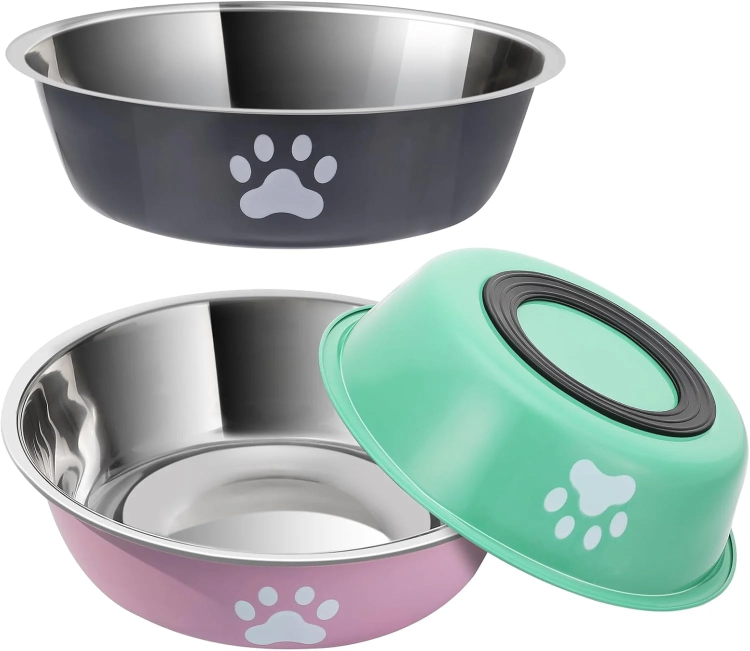 Silicone Base Stainless Bowls