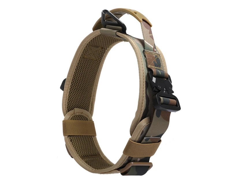 Adjustable Metal Double Buckle Tactical Dog Collar Luxury Designer Training Collar Dog German Shepherd For Medium Large Dogs by Tail chasers