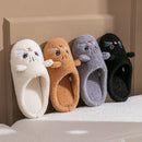 Cartoon Cat Winter Plush Slippers