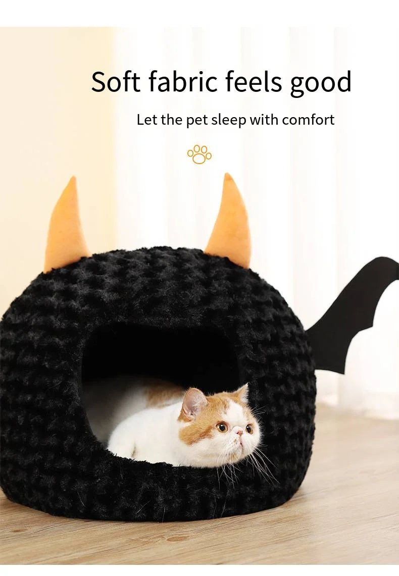 Halloween Bat Pet Cave Bed - Cozy Fall & Winter Warmth