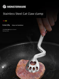 Cat's Paw Multi-Functional Food Clip Tong - Stainless Steel Kitchen Tool