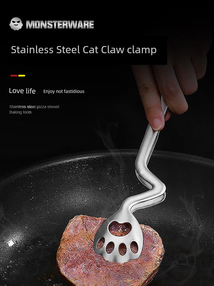Cat's Paw Multi-Functional Food Clip Tong - Stainless Steel Kitchen Tool
