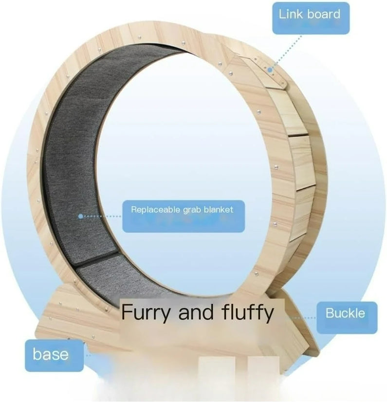 Silent Cat Exercise Wheel - 360° Whisker-Friendly Space-Saving Design