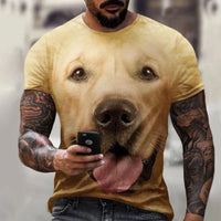 Cute Dog Face 3D Graphics Tee