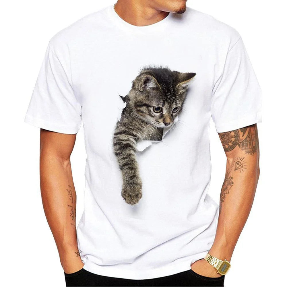 Funny Cat Print Tee