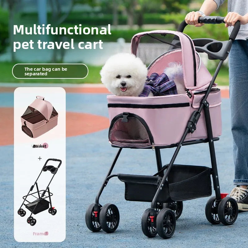 Lightweight Foldable Pet Travel Stroller