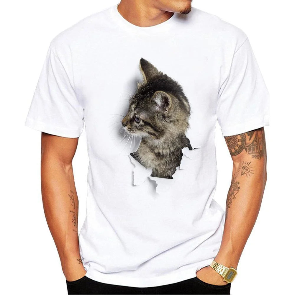 Funny Cat Print Tee
